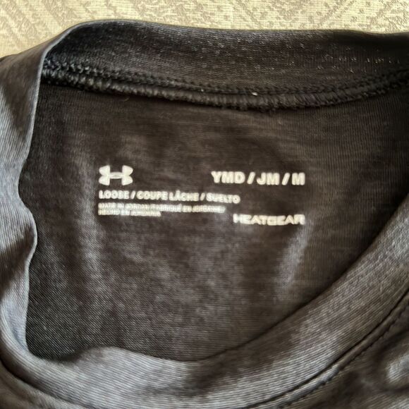 Under Armour Boys Charcoal Grey Logo T-Shirt - Picture 5 of 7